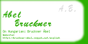 abel bruckner business card
